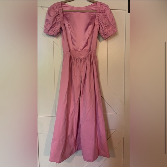 Staud pink Alix Cotton blend faille maxi dress - Picture 5 of 7
